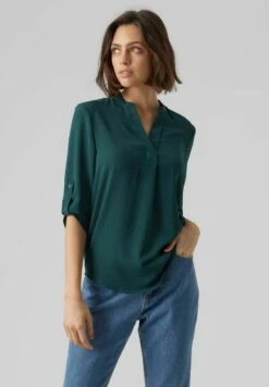 Vero Moda MIT 3/4 ÄRMELN V-AUSSCHNITT - Bluse - Sea Moss