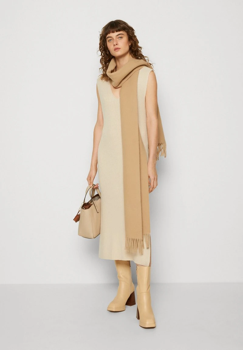 VMDAGNY VNECK CALF DRESS - Strickkleid - Oatmeal 2 VMDAGNY VNECK CALF DRESS - Strickkleid - Oatmeal – Bild 2