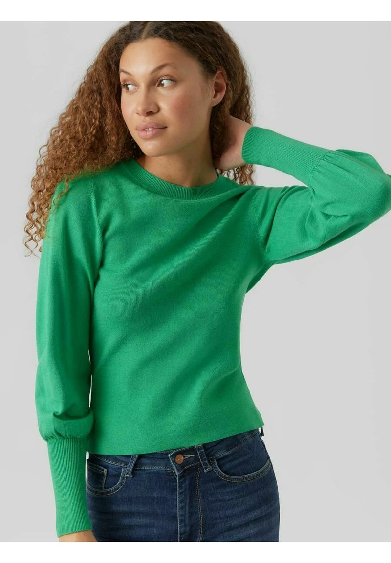 Vero Moda VMHOLLYKARISPUFF O NECK - Strickpullover - Bright Green 4 Vero Moda VMHOLLYKARISPUFF O NECK - Strickpullover - Bright Green – Bild 4