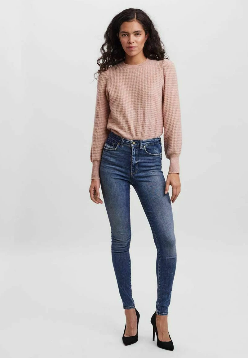 Vero Moda HIGH WAIST - Jeans Skinny Fit - Medium Blue Denim 2 Vero Moda HIGH WAIST - Jeans Skinny Fit - Medium Blue Denim – Bild 2