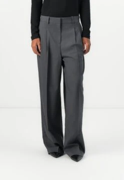 Vero Moda VMNILA LOOSE DAD - Trousers - Grey