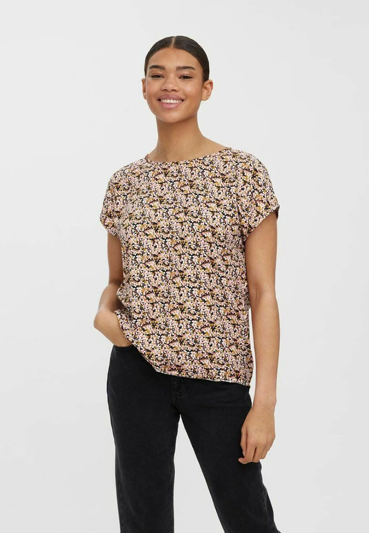 Vero Moda T-Shirt Print - Brown 1 Vero Moda T-Shirt Print - Brown