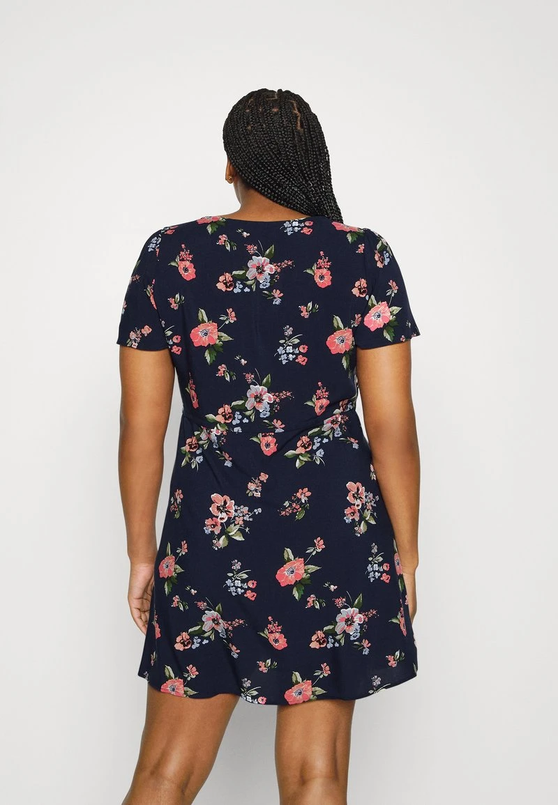 Vero Moda Curve VMEASY SHORT DRESS - Freizeitkleid - Navy Blazer 3 Vero Moda Curve VMEASY SHORT DRESS - Freizeitkleid - Navy Blazer – Bild 3