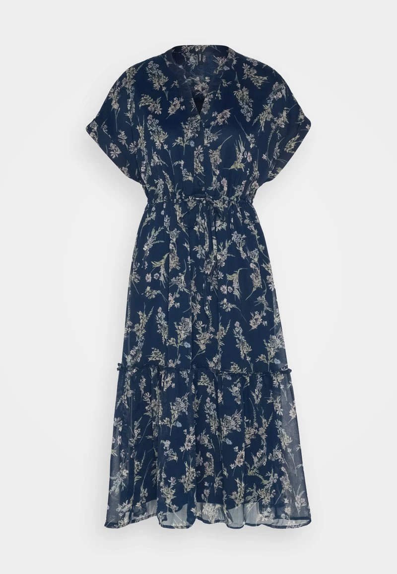 Vero Moda VMSMILLA V NECK CALF DRESS - Blusenkleid - Night Sky/vega 5 Vero Moda VMSMILLA V NECK CALF DRESS - Blusenkleid - Night Sky/vega – Bild 5