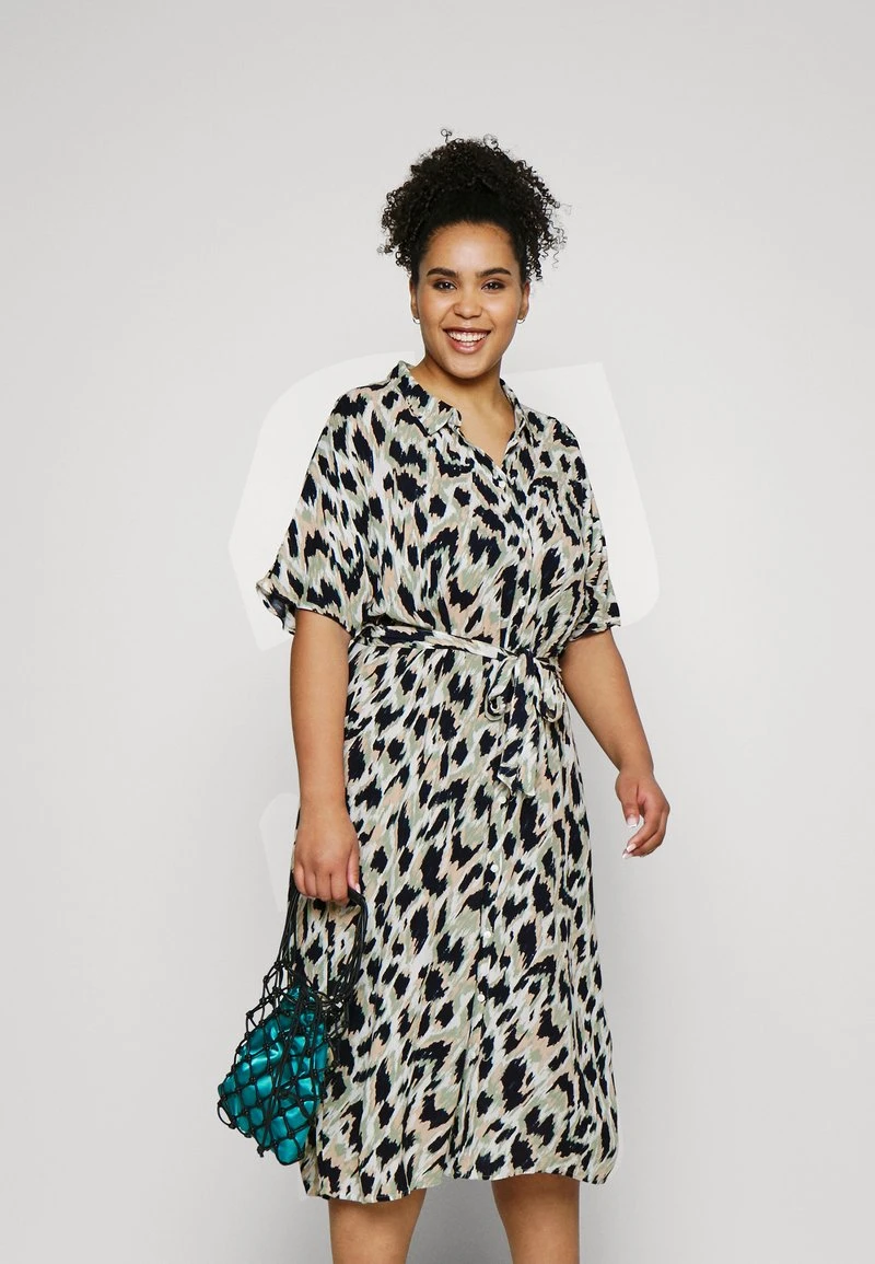 Vero Moda Curve VMMENNY CALF SHIRT DRESS - Freizeitkleid - Navy Blazer/mette 4 Vero Moda Curve VMMENNY CALF SHIRT DRESS - Freizeitkleid - Navy Blazer/mette – Bild 4