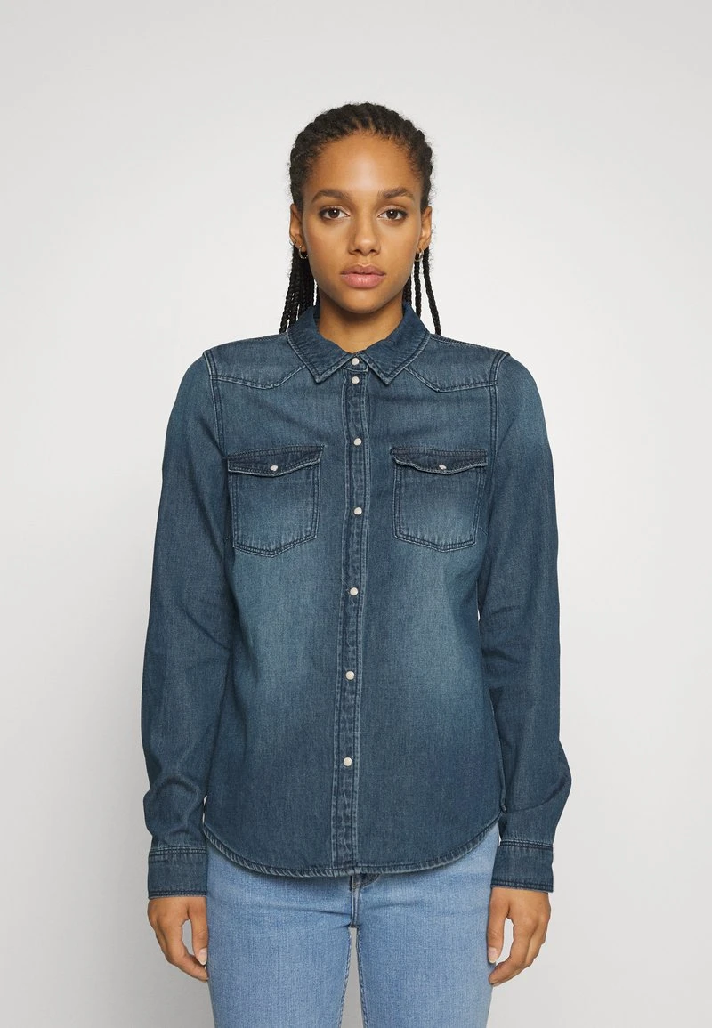 Vero Moda VMMARIA SLIM MIX - Hemdbluse - Medium Blue Denim 6 Vero Moda VMMARIA SLIM MIX - Hemdbluse - Medium Blue Denim – Bild 6
