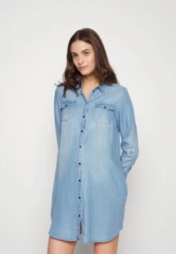 VMMSILLA SHORT DRESS NEW - Jeanskleid - Light Blue Denim