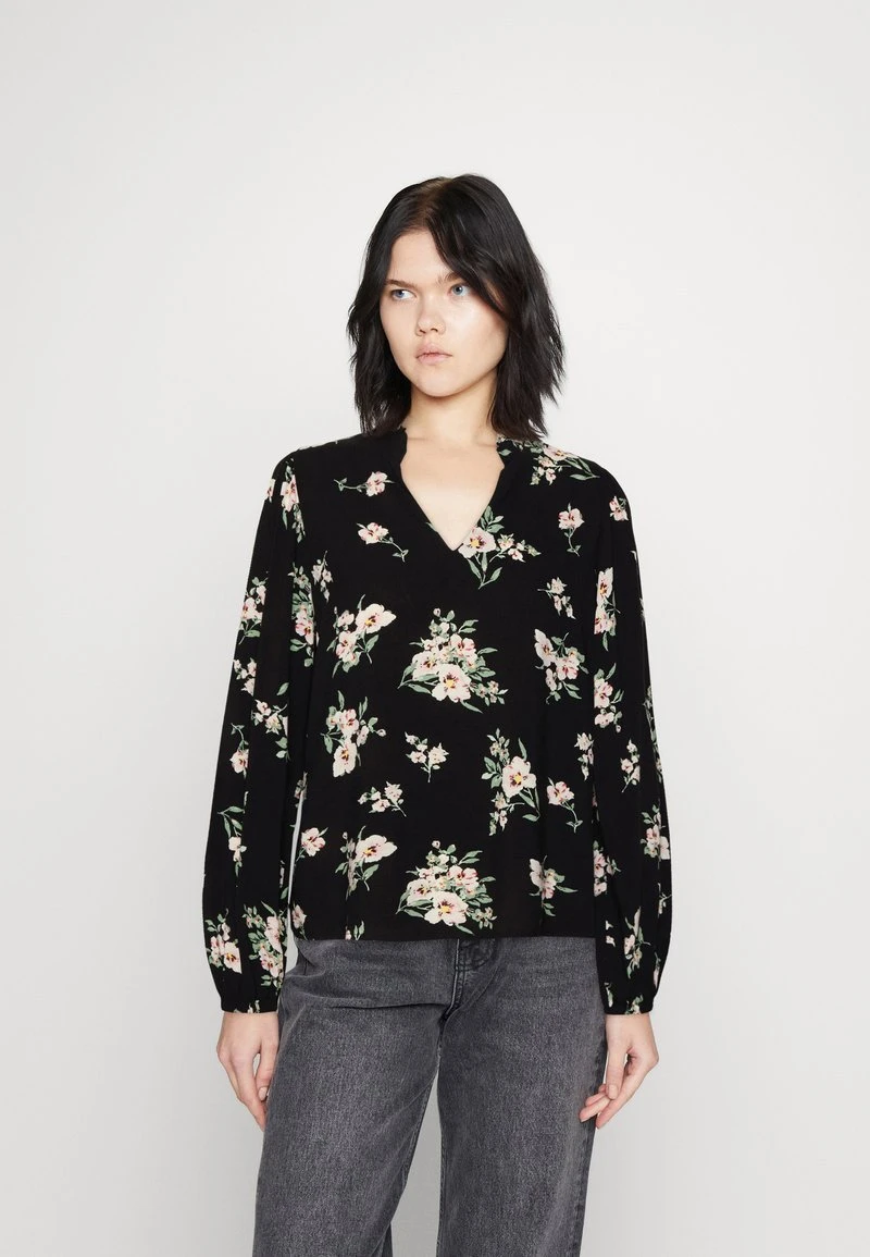 Vero Moda VMEASY VOLUME - Langarmshirt - Black/sandy 1 Vero Moda VMEASY VOLUME - Langarmshirt - Black/sandy