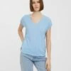 Vero Moda V NECK - T-Shirt Basic - Blue Bell