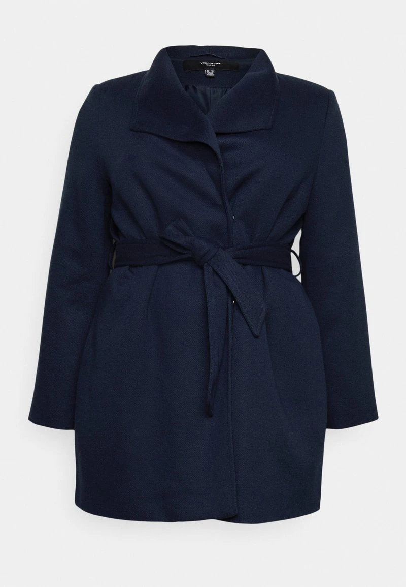 Vero Moda Curve VMVERODONAVIVIAN COAT CURVE - Klassischer Mantel - Navy Blazer 5 Vero Moda Curve VMVERODONAVIVIAN COAT CURVE - Klassischer Mantel - Navy Blazer – Bild 5