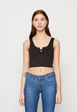 Vero Moda Petite VMRIVA CROP TOP - Top - Black 6 Vero Moda Petite VMRIVA CROP TOP - Top - Black – Bild 6
