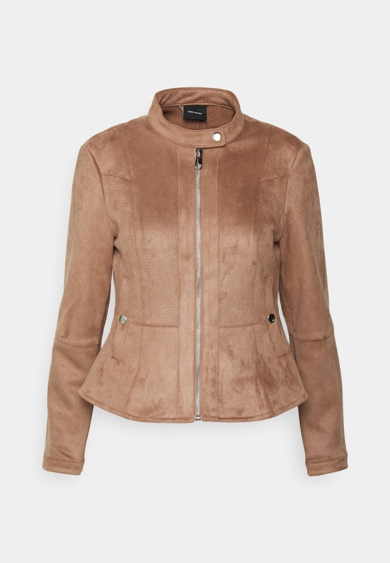 Vero Moda Petite VMBOOSTLUCIA - Kunstlederjacke - Brownie 4 Vero Moda Petite VMBOOSTLUCIA - Kunstlederjacke - Brownie – Bild 4