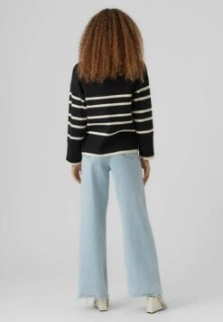 Vero Moda VMSABA LS O-NECK STRIPE GA NOOS - Strickpullover - Black -Vero Moda Verkäufe 8e5eba443b664cc68c683ad1d4a8e2fe