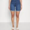 Vero Moda Tall VMSOPHIA BUTTON - Shorts - Dark Blue Denim