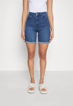 Vero Moda Tall VMSOPHIA BUTTON - Shorts - Dark Blue Denim