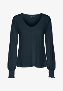 Vero Moda GESMOKTES - Bluse - Navy Blazer