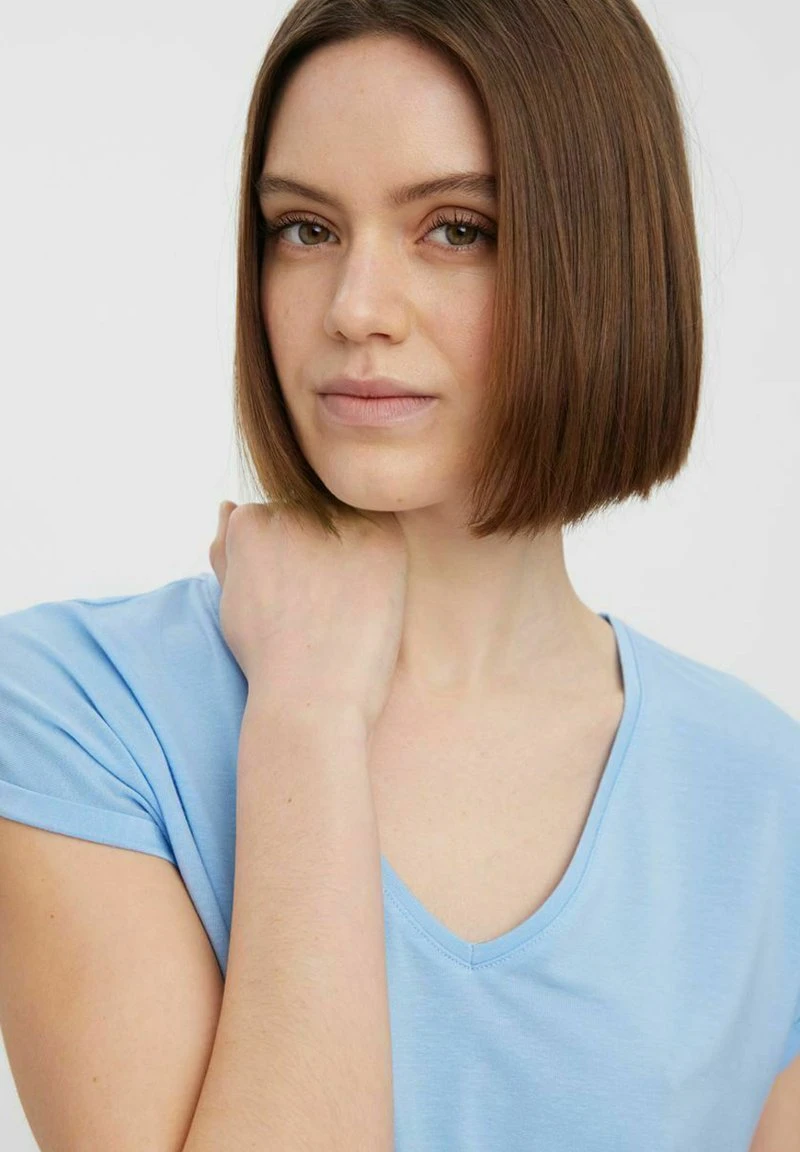 Vero Moda V NECK - T-Shirt Basic - Blue Bell 4 Vero Moda V NECK - T-Shirt Basic - Blue Bell – Bild 4