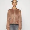 Vero Moda Petite VMBOOSTLUCIA - Kunstlederjacke - Brownie