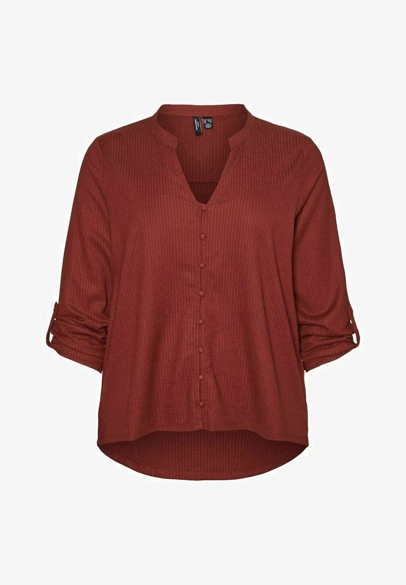 Vero Moda Curve Hemdbluse - Madder Brown 5 Vero Moda Curve Hemdbluse - Madder Brown – Bild 5
