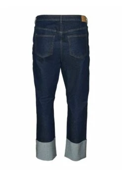 Vero Moda Curve HIGH WAIST - Jeans Straight Leg - Dark Blue Denim -Vero Moda Verkäufe a73012236e4b412bb7801fc8f65f5dc9