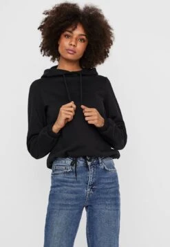 Vero Moda VMNATALIA DRAWSTRING HOOD - Kapuzenpullover - Black