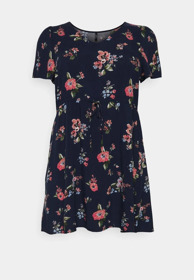 Vero Moda Curve VMEASY SHORT DRESS - Freizeitkleid - Navy Blazer 4 Vero Moda Curve VMEASY SHORT DRESS - Freizeitkleid - Navy Blazer – Bild 4