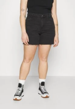 Vero Moda Curve VMBRENDA MIX - Jeans Shorts - Black