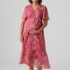 Vero Moda UMSTANDS - Freizeitkleid - Pink Yarrow