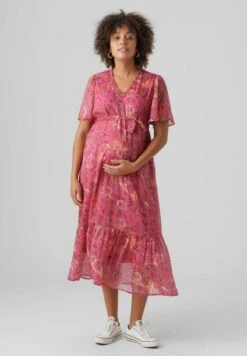 Vero Moda UMSTANDS - Freizeitkleid - Pink Yarrow