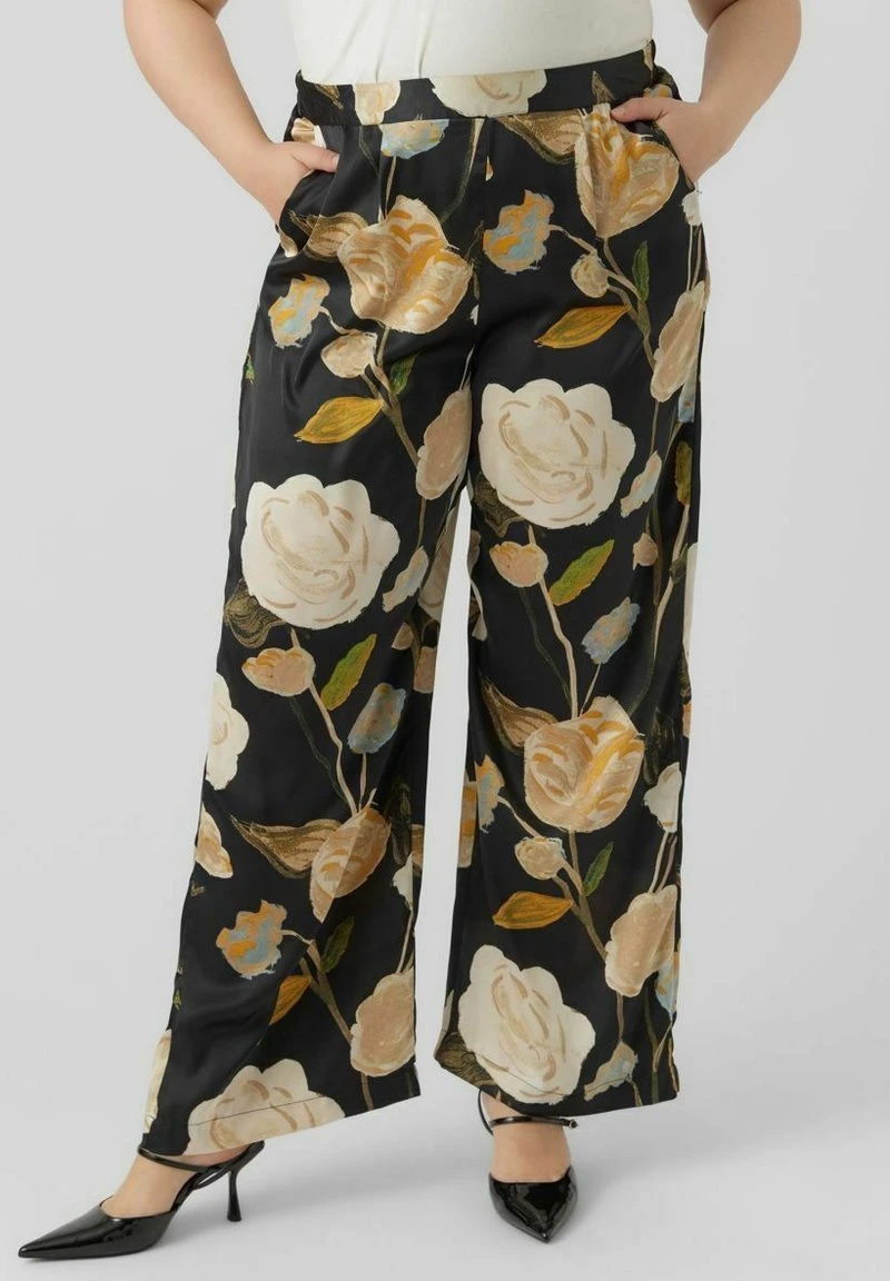 VERO MODA CURVE - Stoffhose - Black 1 VERO MODA CURVE - Stoffhose - Black