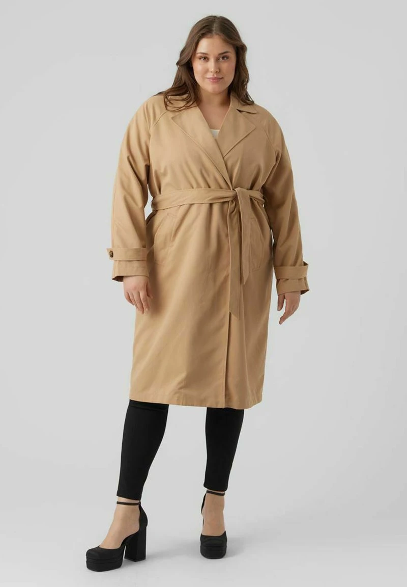 Vero Moda Curve Trenchcoat - Tannin 2 Vero Moda Curve Trenchcoat - Tannin – Bild 2