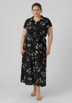 Vero Moda Curve VMNEWHALLIE - Blusenkleid - Black