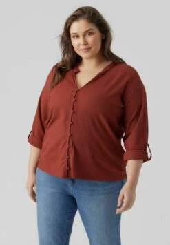 Vero Moda Curve Hemdbluse - Madder Brown