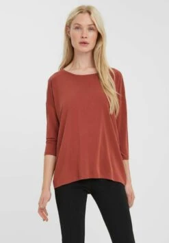 Vero Moda 3/4 ÄRMELIGES - Langarmshirt - Henna