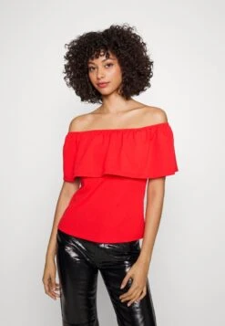 Vero Moda VMDORTY OFF SHOULDER SHORT - Bluse - Bittersweet