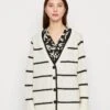 Vero Moda VMSWAY V-NECK CARDIGAN - Strickjacke - Birch/black