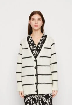 Vero Moda VMSWAY V-NECK CARDIGAN - Strickjacke - Birch/black