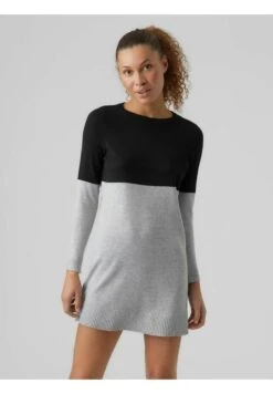 Vero Moda Strickkleid - Light Grey Melange