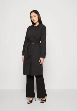Vero Moda VMPERNILLEMIE LONG COAT - Trenchcoat - Black