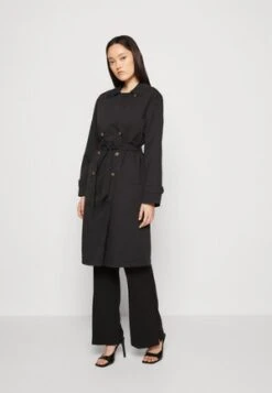 Vero Moda MATELASSÉ - Trenchcoat - Black -Vero Moda Verkäufe caf23798e65e40e9b143824728e6e6fc