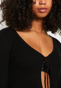 Vero Moda VMGLORY TIE STRING - Strickjacke - Black -Vero Moda Verkäufe cc5ca276a4df447e85325d74320a9aec