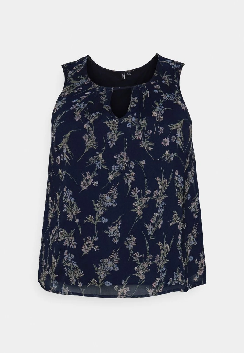 Vero Moda Curve VMSMILLA - Bluse - Navy Blazer/vega 4 Vero Moda Curve VMSMILLA - Bluse - Navy Blazer/vega – Bild 4