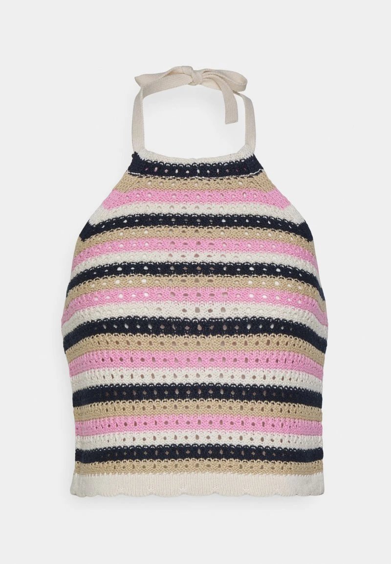 Vero Moda Petite VMSHAJI HALTERNECK - Top - Birch/bonbon/navy Blazer/irish Cream 5 Vero Moda Petite VMSHAJI HALTERNECK - Top - Birch/bonbon/navy Blazer/irish Cream – Bild 5