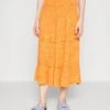 Vero Moda Petite VMJENNY SMOCK CALF SKIRT - A-Linien-Rock - Georgia Peach Melin