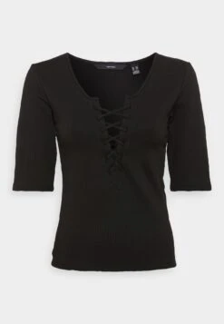 Vero Moda Tall VMRIVA SHORT TOP - T-Shirt Basic - Black