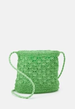 Vero Moda AMELIE STRAW CROSS OVER - Umhängetasche - Jade Cream