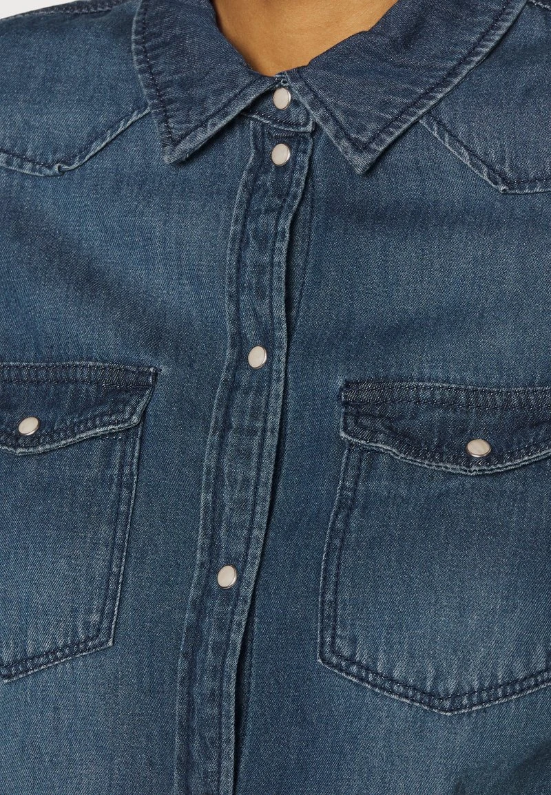 Vero Moda VMMARIA SLIM MIX - Hemdbluse - Medium Blue Denim 5 Vero Moda VMMARIA SLIM MIX - Hemdbluse - Medium Blue Denim – Bild 5