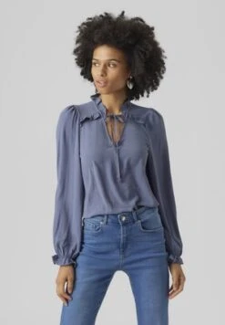 Vero Moda GESMOKTES - Bluse - Navy Blazer -Vero Moda Verkäufe de0275155b1b4a69b9b697341eaa60b4