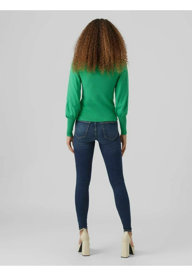 Vero Moda VMHOLLYKARISPUFF O NECK - Strickpullover - Bright Green 3 Vero Moda VMHOLLYKARISPUFF O NECK - Strickpullover - Bright Green – Bild 3