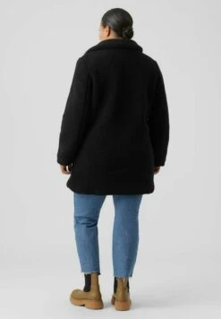 Vero Moda Curve TEDDY - Wintermantel - Black -Vero Moda Verkäufe e3cf952959e74dd4a55657b9ec979dff